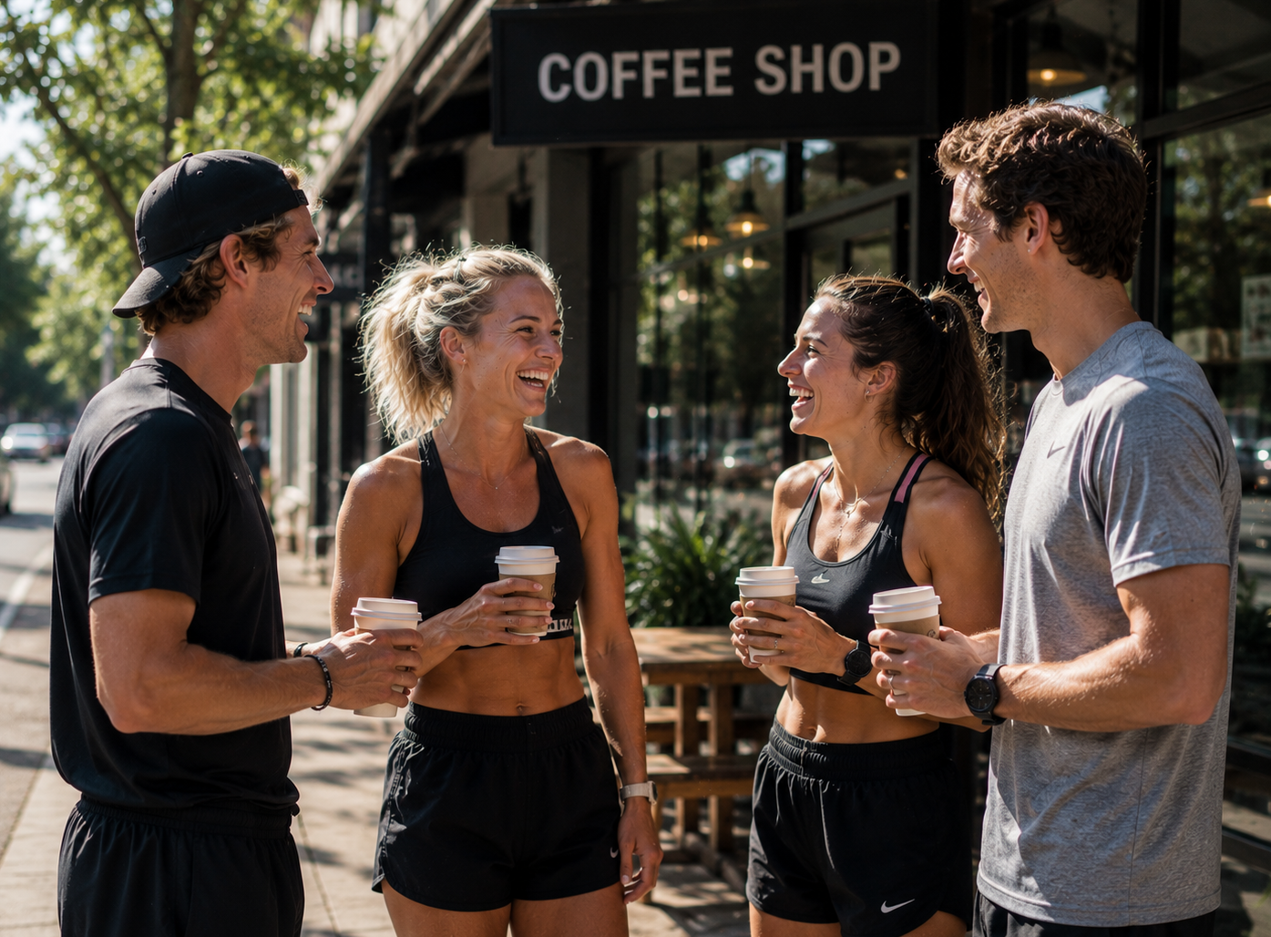 People connecting over a conversation